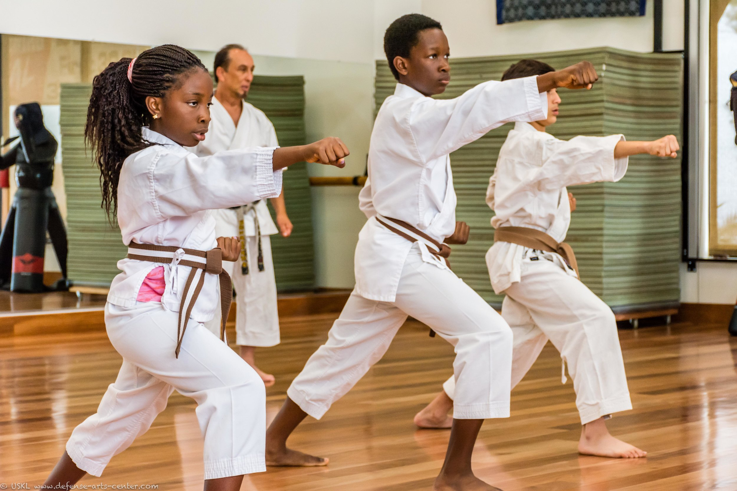 Kids karate class at A1A Training Centre in Lasalle