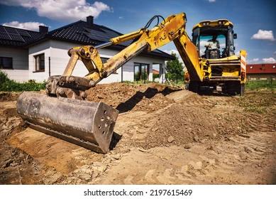 Excavation at construction site