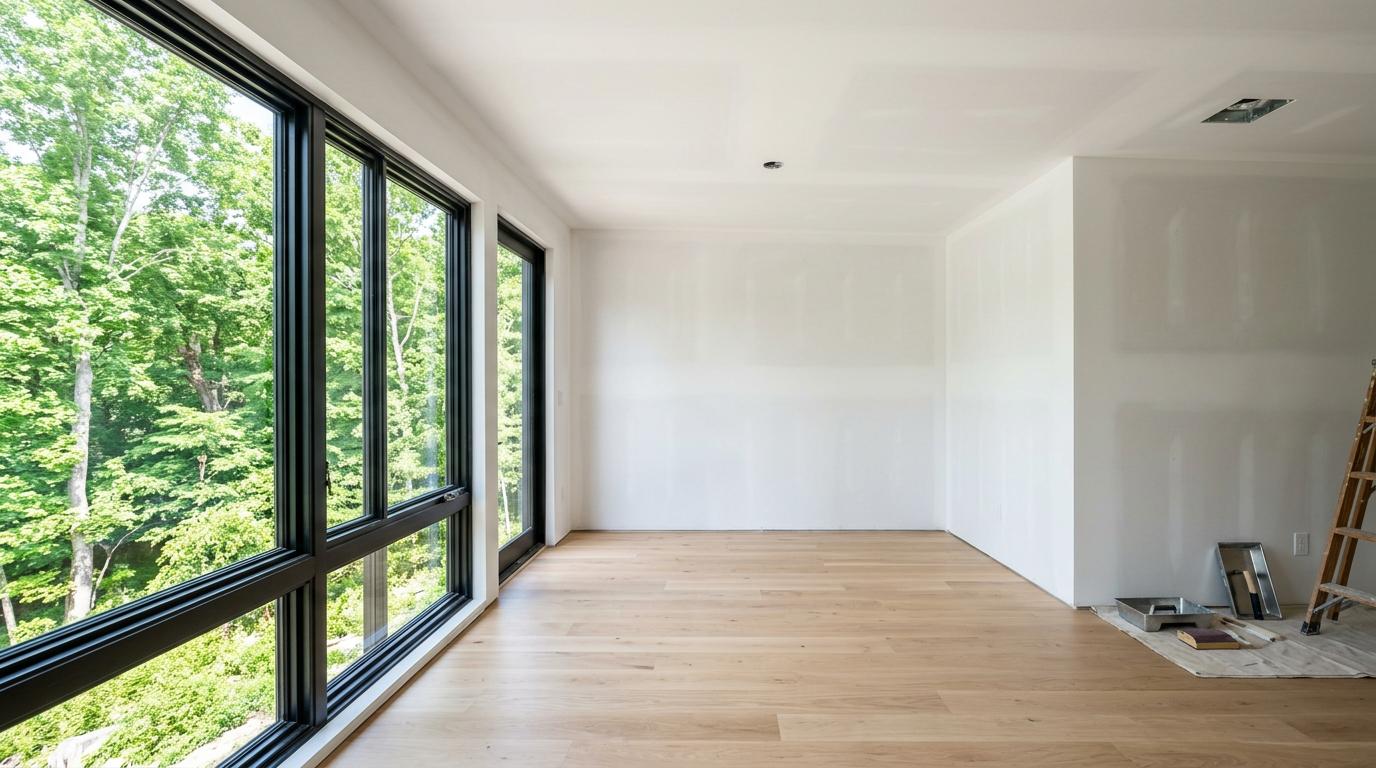 Perfectly finished interior with smooth drywall