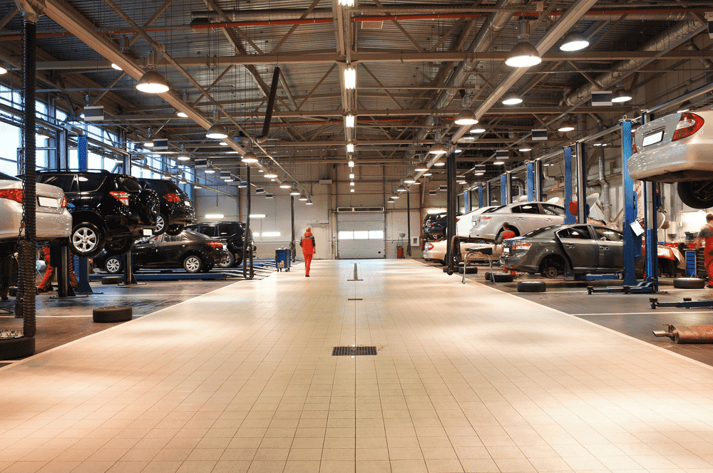 Interior of Angelo Auto Repair shop in Toronto
