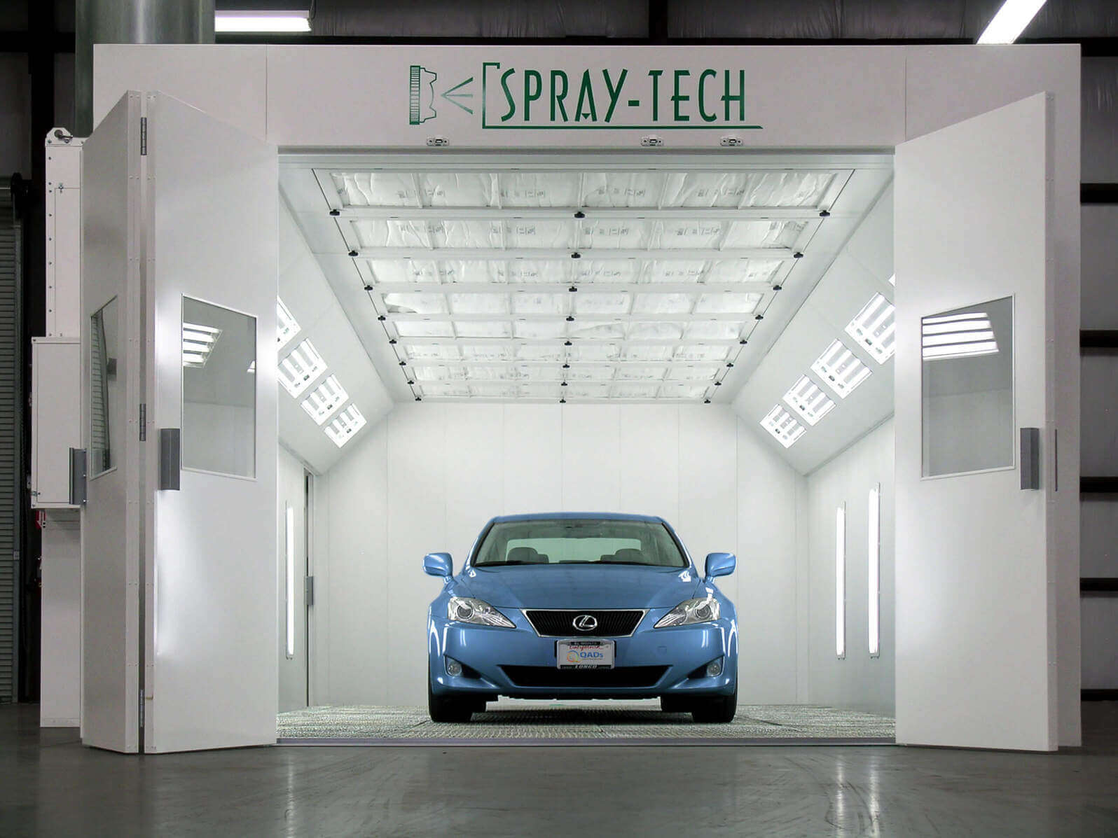 Professional automotive paint booth at Balwin Collision Repairs