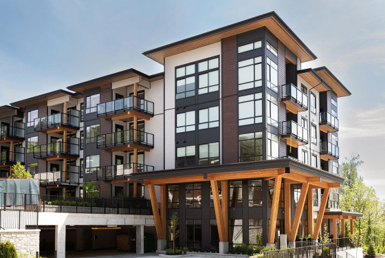 Modern residential building in Burnaby BC