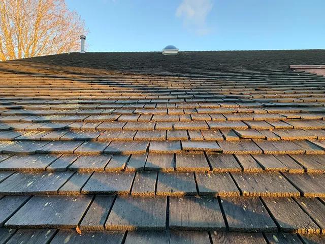 Cedar shake roof detail