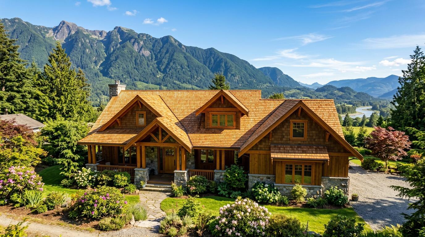 Beautiful cedar roof home in Fraser Valley