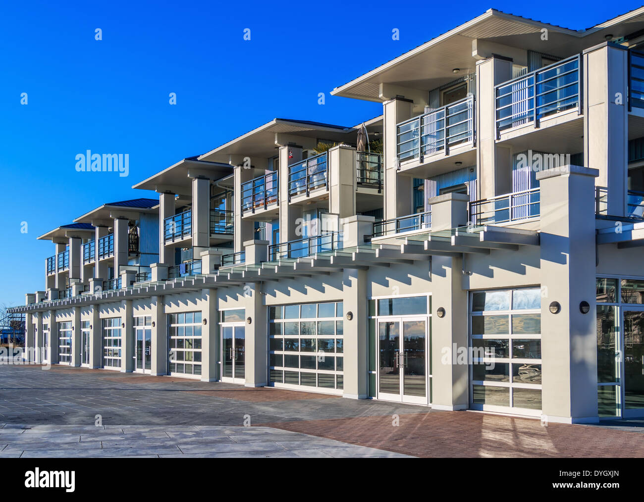 Modern apartment building in Richmond BC
