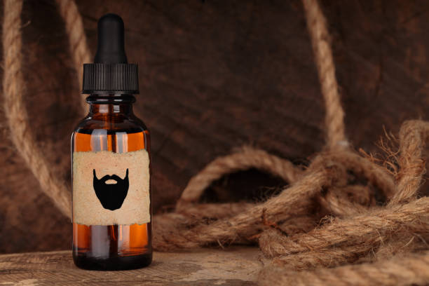 Green Beard premium beard oil bottles in natural setting
