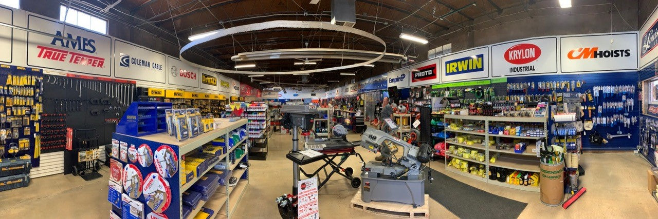 KMS Tools showroom interior with tool displays