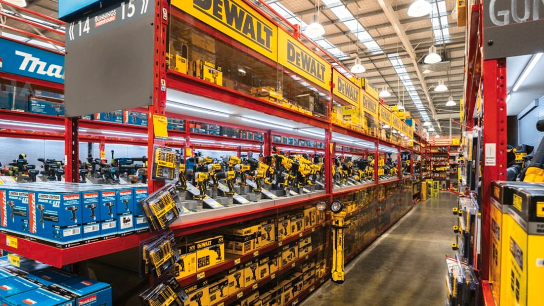KMS Tools & Equipment showroom with power tools on display