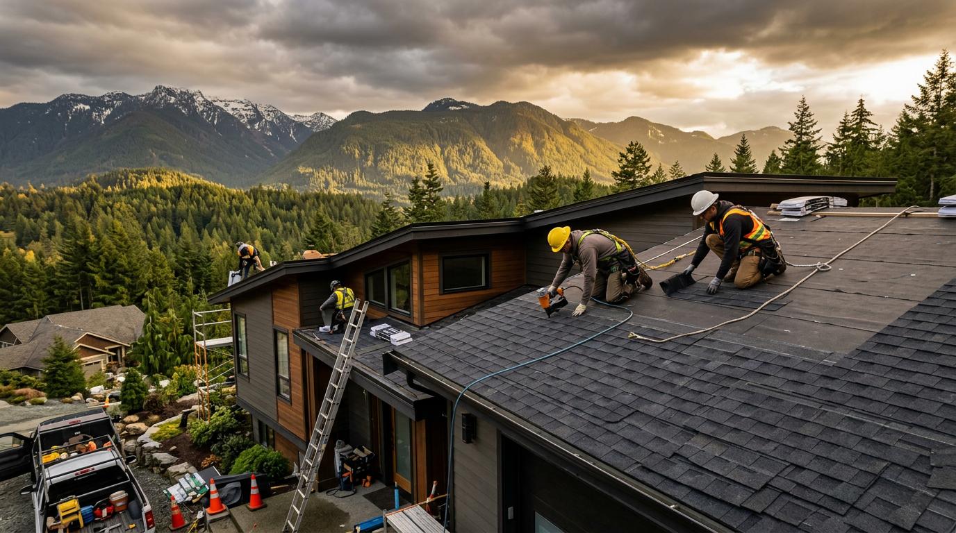 Professional roofing work in the Pacific Northwest