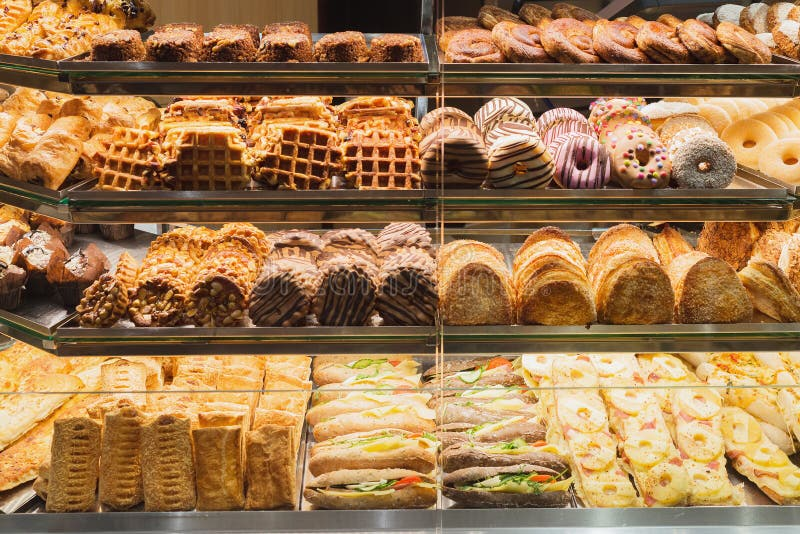 Fresh baked goods and pastries display at Mothers Bakery And Deli