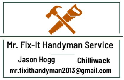 Mr. Fix-It Handyman business card