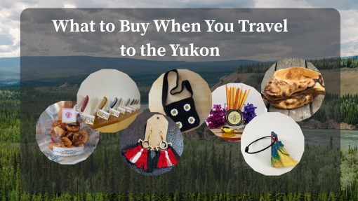 Yukon landscape with artisan goods