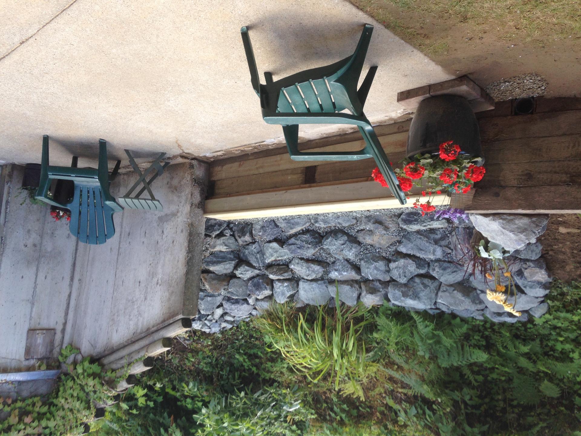 Patio landscaping work