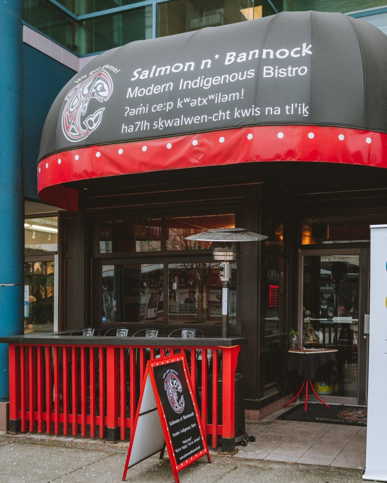 Salmon n' Bannock Bistro exterior on West Broadway