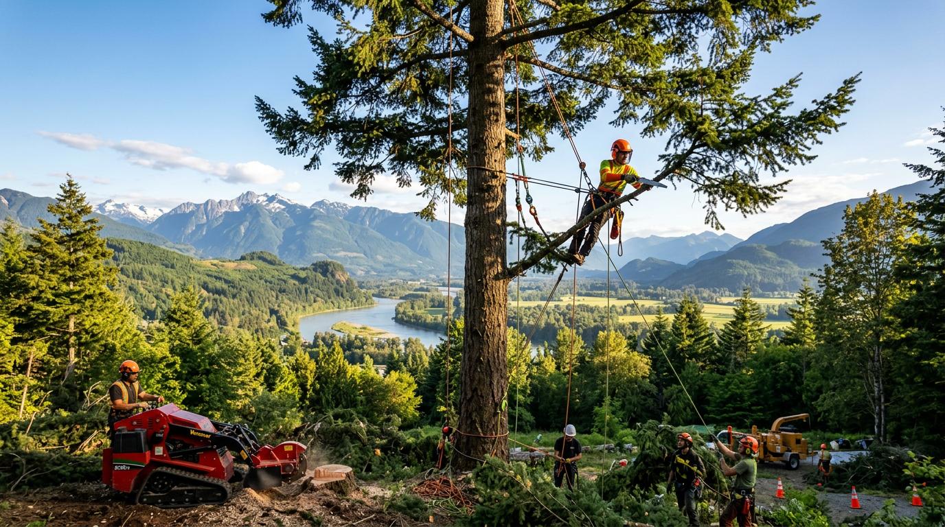 Professional tree care in the Fraser Valley mountains