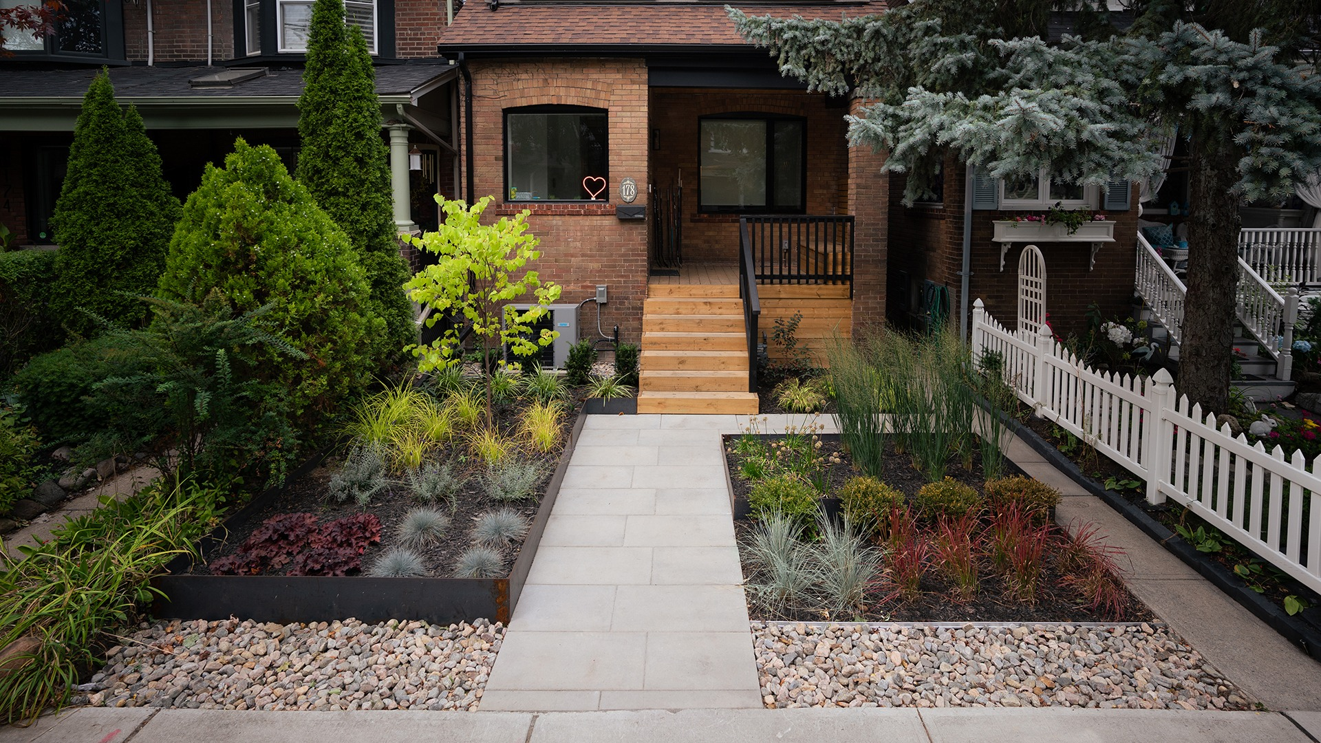 Beautifully landscaped Toronto residential front yard