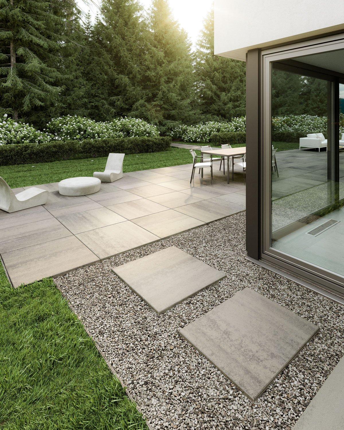 Stone pathway hardscaping
