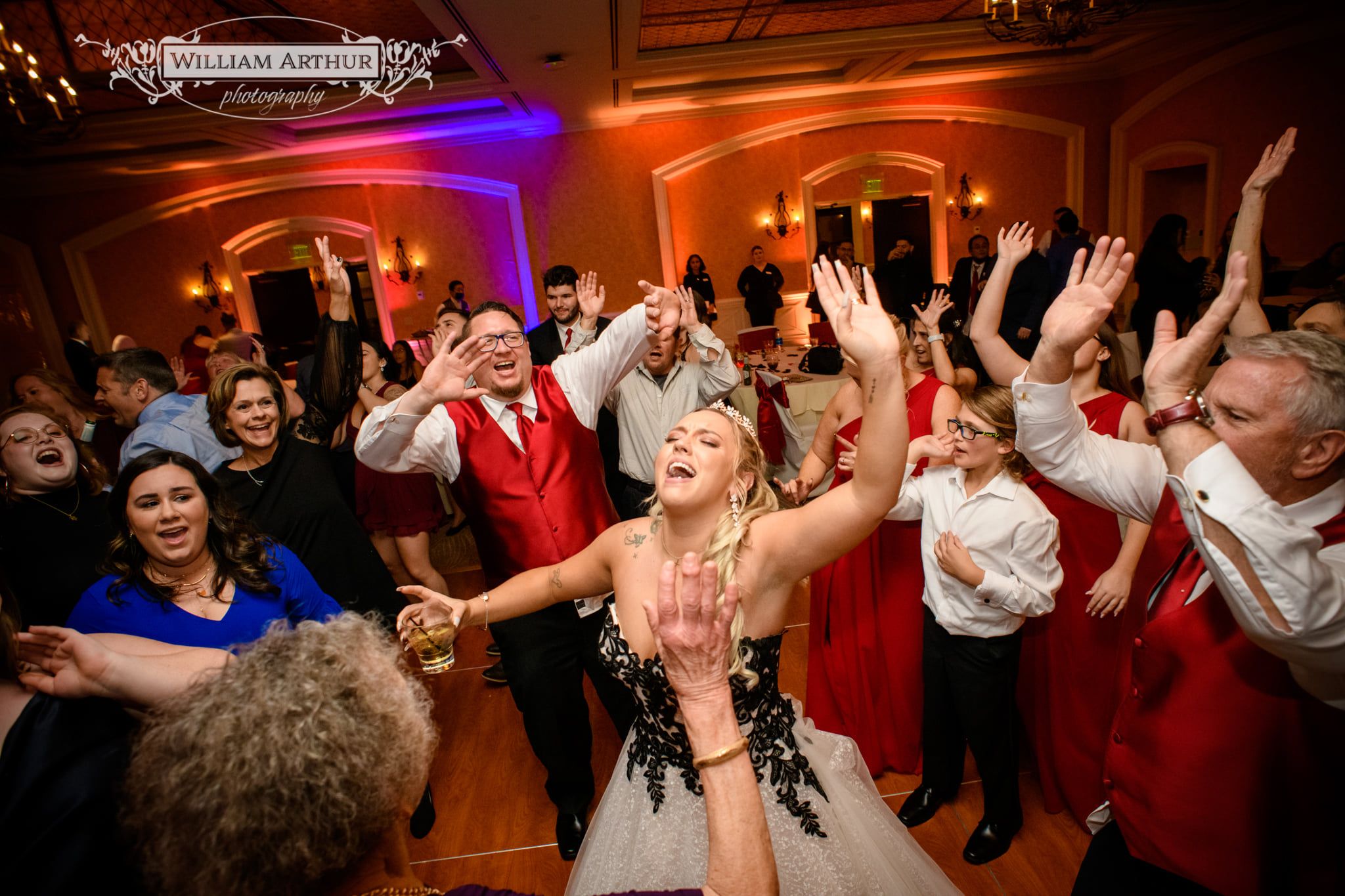 Wedding dance floor celebration